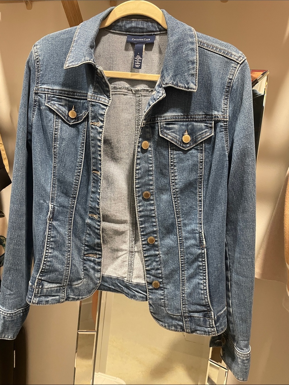 Charter Club Blue Denim Jean Jacket